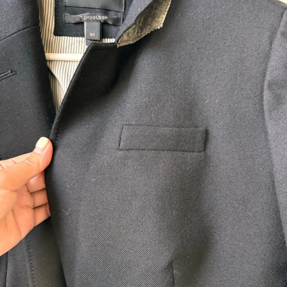 J. Crew Women’s Schoolboy Wool Coat Blazer Two Front Button Black size 8T Flawed - Picture 6 of 13